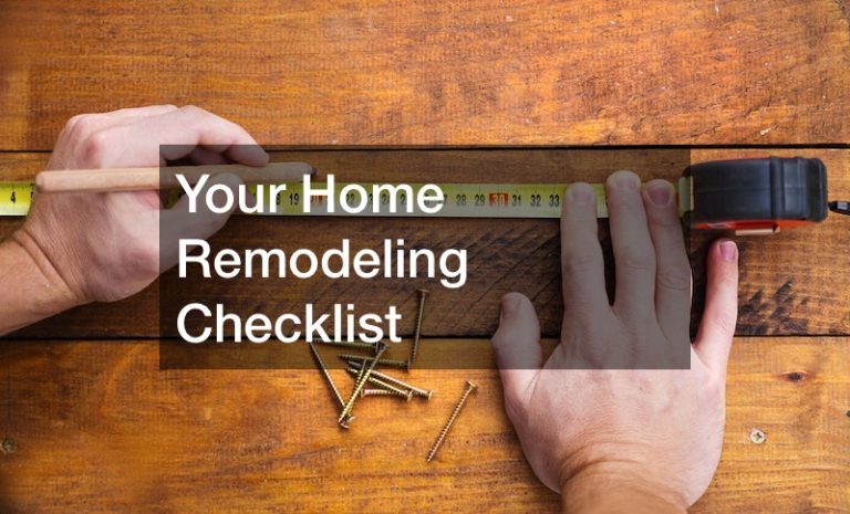 Your Home Remodeling Checklist